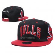 Casquette Chicago Bulls Mitchell & Ness Noir Rouge