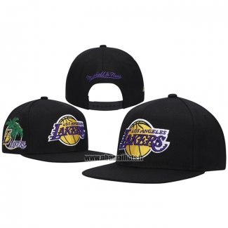 Casquette Los Angeles Lakers Mitchell & Ness Custom Patch Snapback Noir