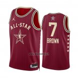 Maillot All Star 2024 Boston Celtics Jaylen Brown NO 7 Rouge