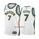 Maillot Boston Celtics Jaylen Brown NO 7 Ville 2023-24 Blanc