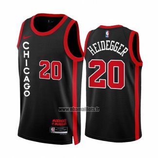 Maillot Chicago Bulls Max Heidegger NO 20 Ville 2023-24 Noir