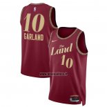 Maillot Cleveland Cavaliers Darius Garland NO 10 Ville 2023-24 Rouge