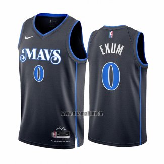 Maillot Dallas Mavericks Dante Exum NO 0 Ville 2023-24 Bleu