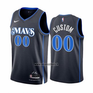 Maillot Dallas Mavericks Personnalise Ville 2023-24 Bleu