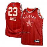 Maillot Enfant All Star 2024 Los Angeles Lakers LeBron James NO 23 Rouge