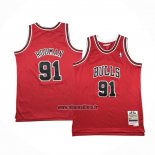 Maillot Enfant Chicago Bulls Dennis Rodman NO 91 Mitchell & Ness 1997-98 Rouge