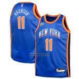 Maillot Enfant New York Knicks Jalen Brunson NO 11 Ville 2023-24 Bleu