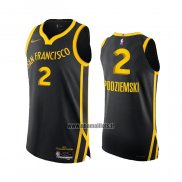 Maillot Golden State Warriors Brandin Podziemski NO 2 Ville Authentique 2023-24 Noir