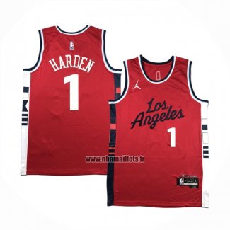 Maillot Los Angeles Clippers James Harden NO 2 Statement 2024-25 Rouge