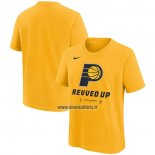 Maillot Manche Courte Indiana Pacers 2024 NBA Playoffs Mantra Or