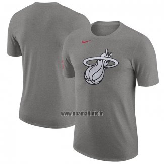 Maillot Manche Courte Miami Heat Ville 2023-24 Gris