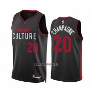 Maillot Miami Heat Justin Champagnie NO 20 Ville 2023-24 Noir