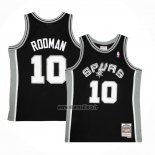 Maillot San Antonio Spurs Dennis Rodman NO 10 Mitchell & Ness 1993-94 Noir