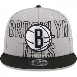 Casquette Brooklyn Nets NBA 2023 Draft Gris