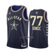 Maillot All Star 2024 Dallas Mavericks Luka Doncic NO 77 Bleu