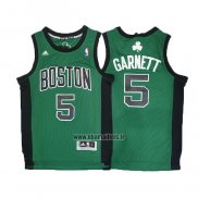 Maillot Boston Celtics Kevin Garnett NO 5 2010-13 Vert