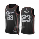 Maillot Detroit Pistons Jaden Ivey NO 23 Ville 2023-24 Noir