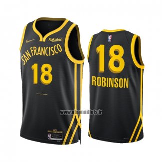 Maillot Golden State Warriors Jerome Robinson NO 18 Ville 2023-24 Noir