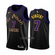 Maillot Los Angeles Lakers Gabe Vincent NO 7 Ville 2023-24 Noir