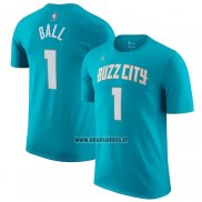 Maillot Manche Courte Charlotte Hornets LaMelo Ball Ville 2023-24 Vert