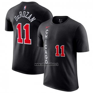 Maillot Manche Courte Chicago Bulls Demar Derozan Ville 2023-24 Noir