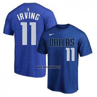 Maillot Manche Courte Dallas Mavericks Kyrie Irving Ville 2023-24 Bleu