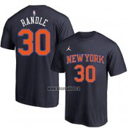 Maillot Manche Courte New York Knicks Julius Randle Noir