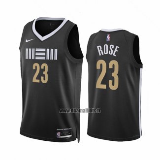 Maillot Memphis Grizzlies Derrick Rose NO 23 Ville 2023-24 Noir