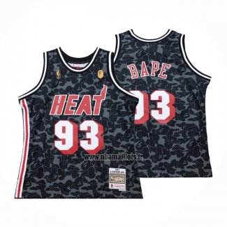 Maillot Miami Heat Bape NO 93 Hardwood Classic Noir