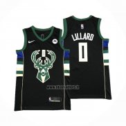 Maillot Milwaukee Bucks Damian Lillard NO 0 Statement 2018-19 Noir