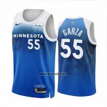 Maillot Minnesota Timberwolves Luka Garza NO 55 Ville 2023-24 Bleu