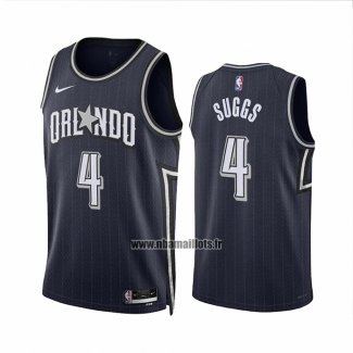 Maillot Orlando Magic Jalen Suggs NO 4 Ville 2023-24 Bleu