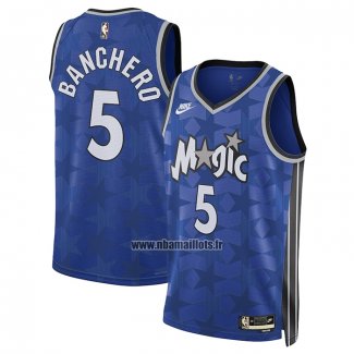 Maillot Orlando Magic Paolo Banchero NO 5 Classic 2023-24 Bleu