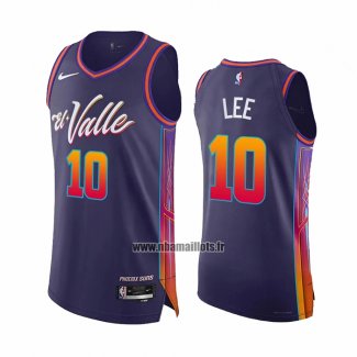 Maillot Phoenix Suns Damion Lee NO 10 Ville Authentique 2023-24 Volet