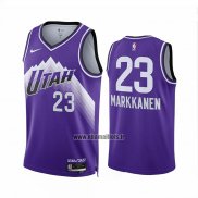 Maillot Utah Jazz Lauri Markkanen NO 23 Ville 2023-24 Volet