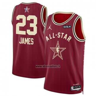 Maillot All Star 2024 Los Angeles Lakers LeBron James NO 23 Rouge