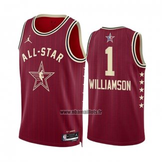 Maillot All Star 2024 New Orleans Pelicans Zion Williamson NO 1 Rouge