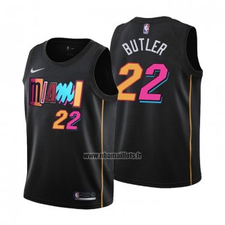 Maillot Enfant Miami Heat Jimmy Butler NO 22 2021-22 Ville Noir