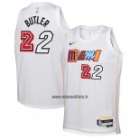 Maillot Enfant Miami Heat Jimmy Butler NO 22 Ville 2022-23 Blanc