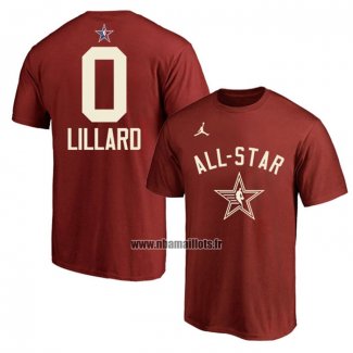 Maillot Manche Courte All Star 2024 Damian Lillard Rouge