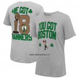 Maillot Manche Courte Boston Celtics 18-time NBA Finals Champions We Got 18 Banners Gris