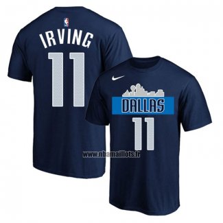 Maillot Manche Courte Dallas Mavericks Kyrie Irving Statement Bleu