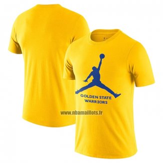 Maillot Manche Courte Golden State Warriors Essential Jumpman Jaune