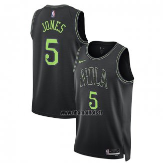 Maillot New Orleans Pelicans Herbert Jones NO 5 Ville 2023-24 Noir