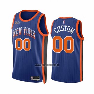 Maillot New York Knicks Personnalise Ville 2023-24 Bleu