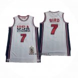 Maillot USA 1992 Larry Bird NO 7 Blanc1