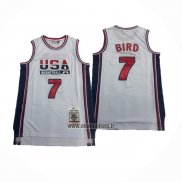 Maillot USA 1992 Larry Bird NO 7 Blanc1