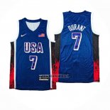 Maillot USA 2024 Kevin Durant NO 7 Bleu1