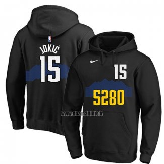 Veste a Capuche Denver Nuggets Nikola Jokic Ville 2023-24 Noir