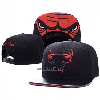 Casquette Chicago Bulls Mitchell & Ness Rouge Noir4